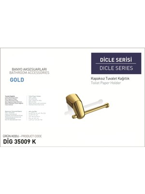 Karlim Mesa Teknik Karlim Dicle Gold Kapaksız Tuvalet Kağıtlık Dig 35009-K