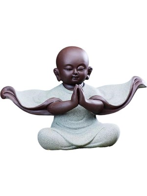 Alper Seramik Bebek Buda Küçük Keşiş Heykeli Meditasyon Heykel Dekor Feng Shui Yeşil (Yurt Dışından)