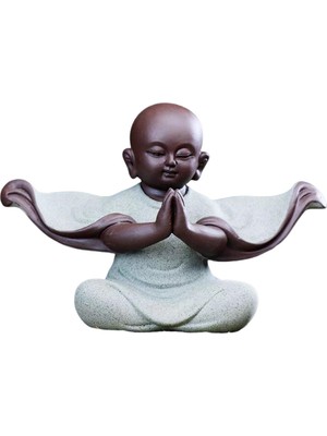 Alper Seramik Bebek Buda Küçük Keşiş Heykeli Meditasyon Heykel Dekor Feng Shui Yeşil (Yurt Dışından)