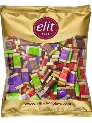 Elit Çikolata Elit Gurme Baton Çikolata 1 kg Glutensiz Bayramlık Çikolata Fındıklı Bademli Hindistan Cevizli