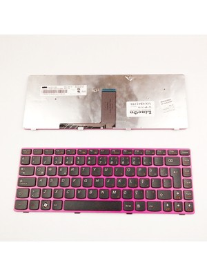 LineOn Lenovo Ideapad Z370 Z370A Klavye Tuş Takımı Pembe Çerçeve