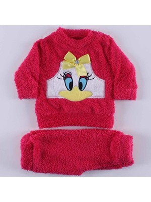 by BebekOdam Kız Bebek Fuşya Ördekli Welsoft 2'li Peluş Takım