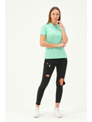 Msw Kadın Regular Fit Polo Yaka T-Shirt