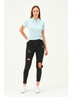 Msw Kadın Regular Fit Polo Yaka T-Shirt