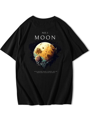 BRZ Collection Oversize Unisex No1 Moon T-Shirt