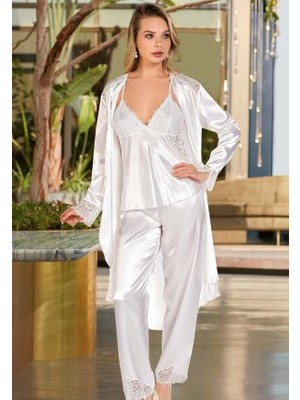 Nurteks 5696 Saten Uzun Kol Pijama Takımı