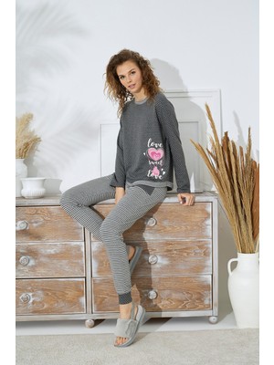 Sevim 14985 Bayan Baskılı Pijama Takım