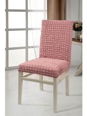Pembe Bürümcük Esnek Kumaşlı Sandalye Örtüsü