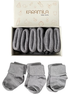 Karamila 3'lü Set Bebek Bambu Çorap -Baby Bamboo Socks - Yenidoğan Çorap
