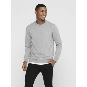 Only & Sons  Ceres Life Crew Neck Erkek Gri Sweatshirt
