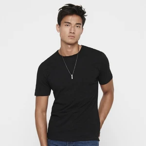 Only & Sons  Albert Life Erkek Siyah Basic Bisiklet Yaka Tişört