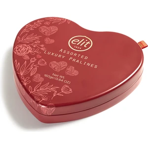Luxury Pralines Çikolata Metal Kalp Kutu 160g Glutensiz