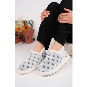 Modafrato Puantiyeli Kadın Panduf Ev Ayakkabısı Ev Botu