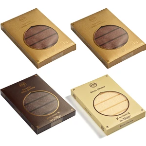 Kuvertür Sütlü Çikolata (2), Bitter Çikolata (1) ve Beyaz Çikolata(1) 250g 4lü Set Glutensiz