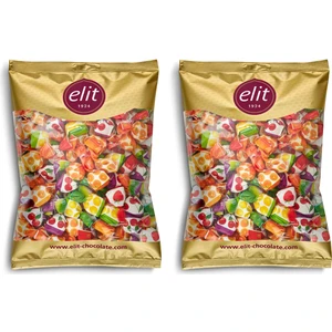 Elit Çikolata Karışık Meyve Dolgulu Şeker 1 kg 2'li Set (2x1kg) Glutensiz