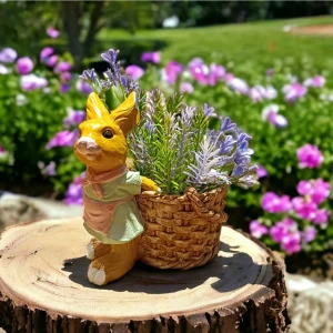 Taşdevri Life Tavşan Figürlü Saksı Kız