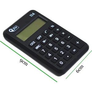 114 8 Hane Siyah Mini Hesap Makinesi Gke