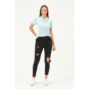 Kadın Regular Fit Polo Yaka T-Shirt