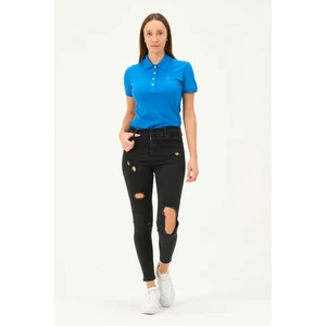 Kadın Regular Fit Polo Yaka T-Shirt