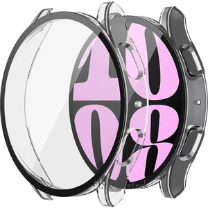 M.TK Moveteck Samsung Galaxy Watch 6 40MM Uyumlu Ekran ve Kasa Koruyucu Silikon 360 Derece Tam Kaplar Gard Military Zırh Tank Kılıf