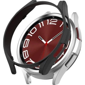 M.TK Moveteck Samsung Galaxy Watch 6 Classic 47MM Uyumlu Kasa Koruyucu Kılıf Tam Koruma Sert Pc Saat Kılıfı