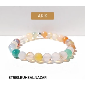 Doğal Taş Bileklik Kolye Akik Bileklik