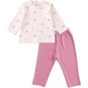 Bebek ve Çocuk Pijama Takımı Pembe Miskin