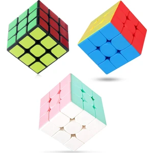 3 Adet Speed Cupe Rubik Küp Zeka Küpü 3x3 Hız Küpü,fidget Oyuncak Seyahat Zeka Oyunu
