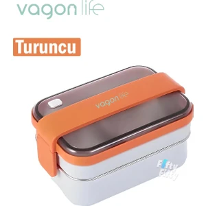 Bento Lunch Bo x Ofis Okul Için Yeni Nesil Sefer Tası 2 Kat Çelik FF20183