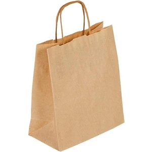 Kraft Burgu Saplı Çanta 22X28X12 cm  50 Adet