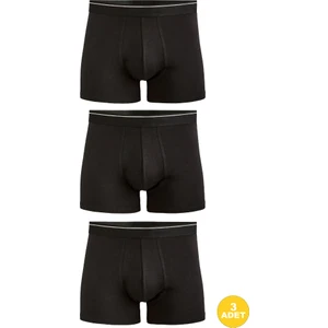 Erkek Likralı Pamuklu Boxer Özel Hijyenik Ambalajlı 3'lü Paket