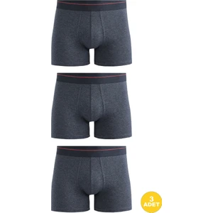 Erkek Likralı Pamuklu Boxer Özel Hijyenik Ambalajlı 3'lü Paket
