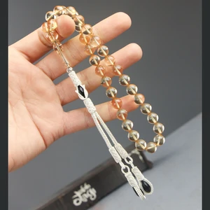 Tesbih Otağı Kazaz Püsküllü Küre Kesim Ateş Kehribar Tesbih (Sertifikalı)