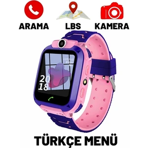 My Watch LBS Konumlu Akıllı Çocuk Takip Saati Sim Kartlı Arama, Kameralı, Gizli Dinleme Özellikli Q12 - Pembe