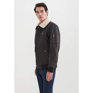 Pierre Cardin Erkek Suni Deri Mont