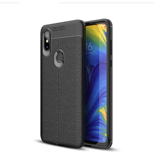 Xiaomi Mi Mix 3 Kılıf Deri Desenli En Kaliteli Silikon Kılıf