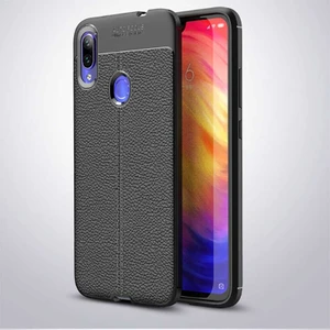 Xiaomi Redmi Note 7 Kılıf Deri Desenli En Kaliteli Silikon Kılıf