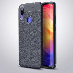 Xiaomi Redmi Note 7 Kılıf Deri Desenli En Kaliteli Silikon Kılıf