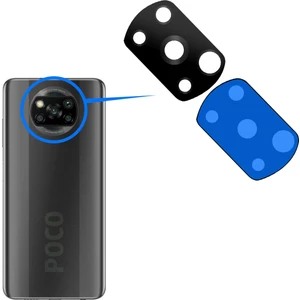 Xiaomi Poco Uyumlu X3 Pro Arka Kamera Camı Lensi Yapışkanlı