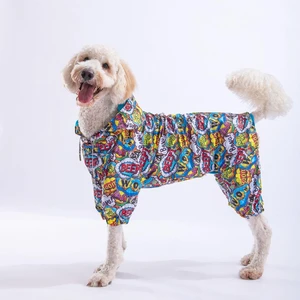 Popart Polarlı Su Geçirmez Orta-Büyük Irk Köpek Yağmurluk Tulum