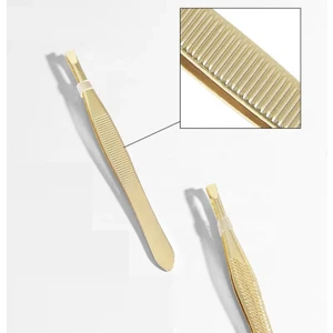 Gold Akustik Cımbız Serisi Kalın Düz Uçlu Kıl Tüy Kaş Cımbızı XLC516