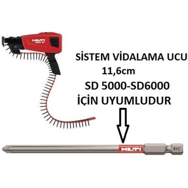 Hilti Sistem Şerit Vidalama Ucu Ph2 116/4 1/2''