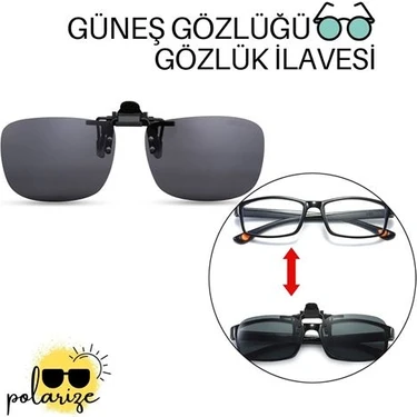 Mırıl Shop Transformacion Güneş Gözlüğü Gözlük İlavesi Clip-On Polarize