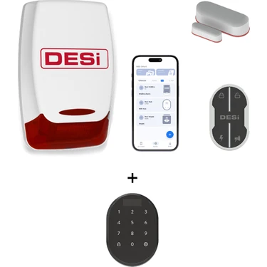 Desi Midline Smart Akıllı Alarm Sistemi + Keypad (Wifi-Ble-Uygulama ile