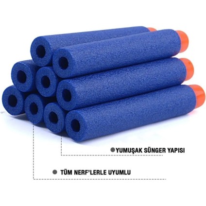 Yedek Mermi 100 Adet Premium Kalite Yumuşak Sünger Mermi fiyatları