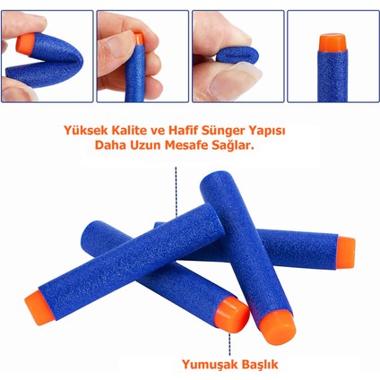 Mermi Yumuşak Sünger Yedek Mermi 20 Adet Ekonomik Paket fiyatları