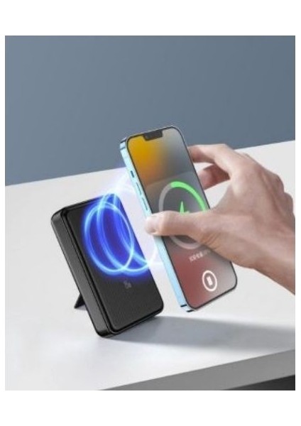 Fp6 10.000MAH 15W Magsafe Hızlı Şarj LCD Dijital Göstergeli Kablosuz Şarj Aleti Powerbank