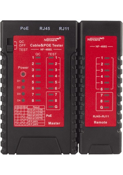 NF-468S RJ45/RJ11/POE Kablo Test Cihazı