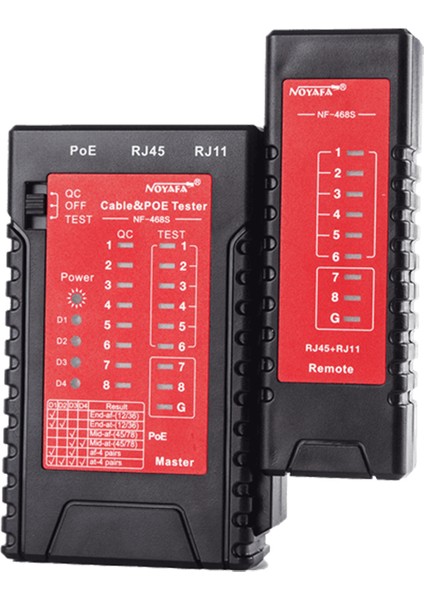 NF-468S RJ45/RJ11/POE Kablo Test Cihazı