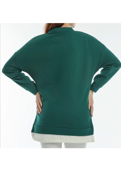 Gokilibutik Içi Şardonlu Yeşil Bisiklet Yaka Sweat fiyatları